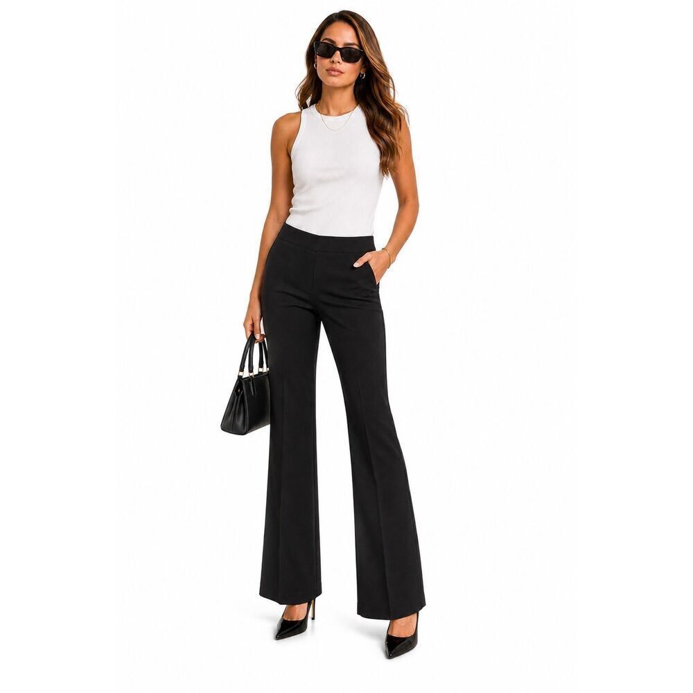 New York & Company Black Bootcut Dress Pants NWT Size 6 High Rise Trousers